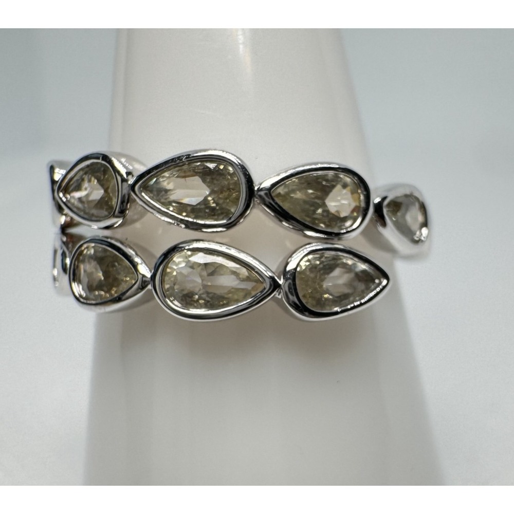 Size 8 Bomb Party Ring - RBP8378 Swirling Shimmer - Lemon Cubic Zirconia